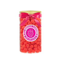 Słoik z Żelkami "Mini Czerwone Malinki Jeżynki" 1kg o smaku owocowym