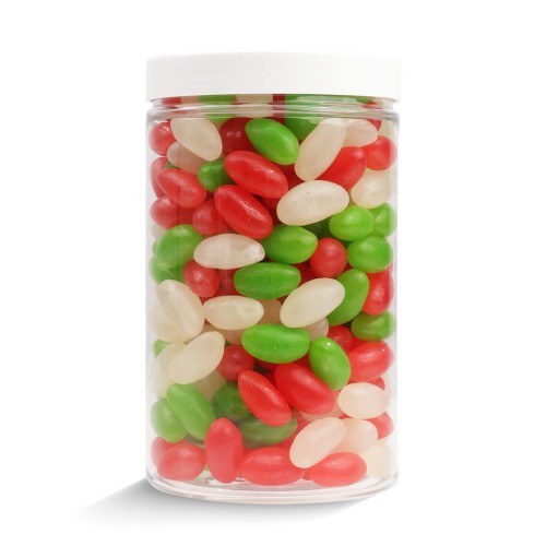 Słoik "Świąteczny Mix Fasolek - Christmas Candy" z Żelkami Jelly Beans 400g o smaku owocowym 400ml