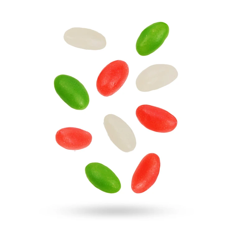 Słoik "Świąteczny Mix Fasolek - Christmas Candy" z Żelkami Jelly Beans 400g o smaku owocowym 400ml