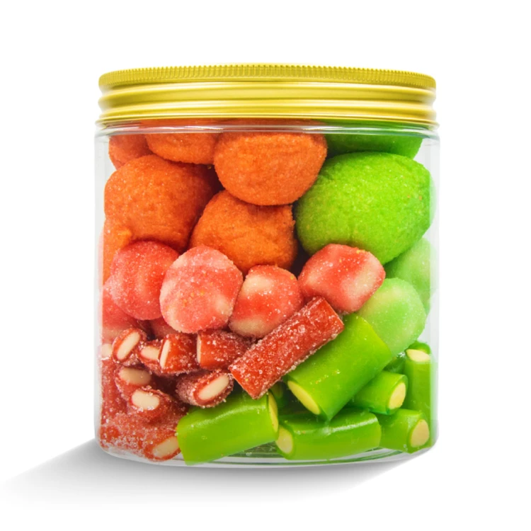 Słoik "Mix Świąteczny - Christmas Candy" z Żelkami i Piankami 400g o smaku owocowym 750ml