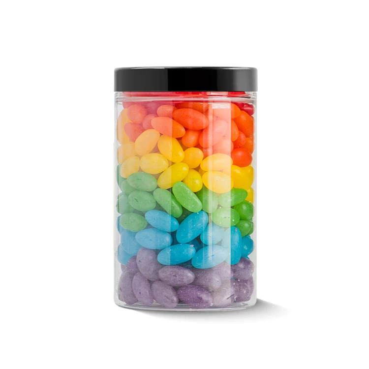 Słoik "Tęczowy - Rainbow" z Żelkami Jelly Beans 400g o smaku owocowym 400ml