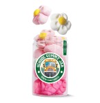 Słoik "Szkolny Kwiatowy - School Gummy Jar" z Piankami 100g Prezent dla ucznia na zakończenie szkoły 400ml
