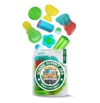 Słoik "Szkolny Niebieski - School Gummy Jar" z Żelkami 200g Prezent dla ucznia na zakończenie szkoły 300ml