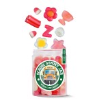 Słoik "Szkolny Różowy - School Gummy Jar" z Żelkami 200g Prezent dla ucznia na zakończenie szkoły 300ml