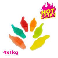 Zestaw 4x Żelki "Krokodyle" 1kg o smaku owocowym