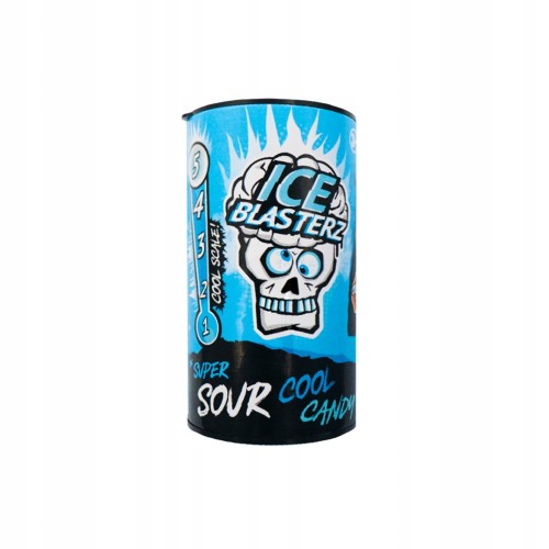 Ice Blasterz Sour Hard Candy 48g Ekstremalnie kwaśno-chłodzące cukierki z kwaśnym proszkiem w środku o smaku coli, limonki, pomarańczy i wiśni