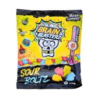 Brain Blasterz Sour Boltz 100g Kwaśne Żelki o smaku owocowym