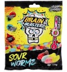 Brain Blasterz Sour Wormz Gummies 100g Żelki kwaśne robaczki o smaku owocowym