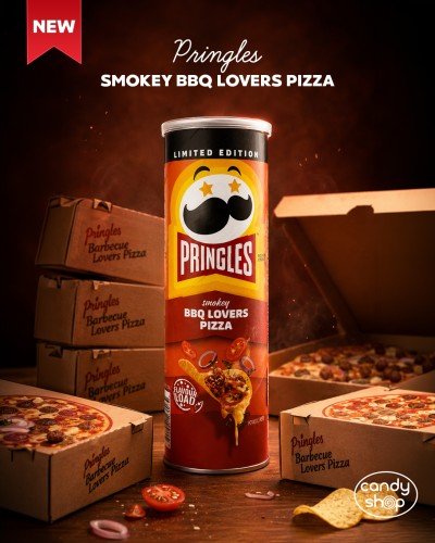 Pringles BBQ Lovers Pizza 102g Chipsy o smaku pizzy z sosem BBQ