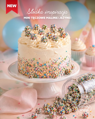 Żelki "Mini Tęczowe Malinki Jeżynki" 1kg o smaku owocowym