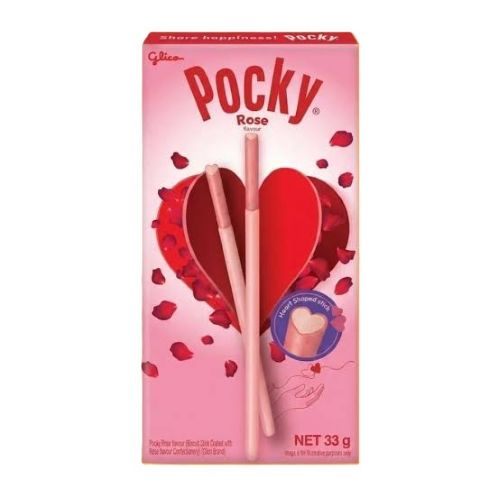 Glico Pocky Rose 33g Paluszki o smaku różanym