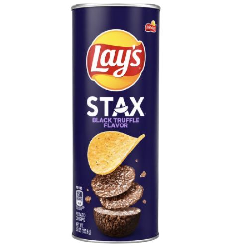 Lay's Stax Black Truffle 90g Chipsy ziemniaczane o smaku truflowym