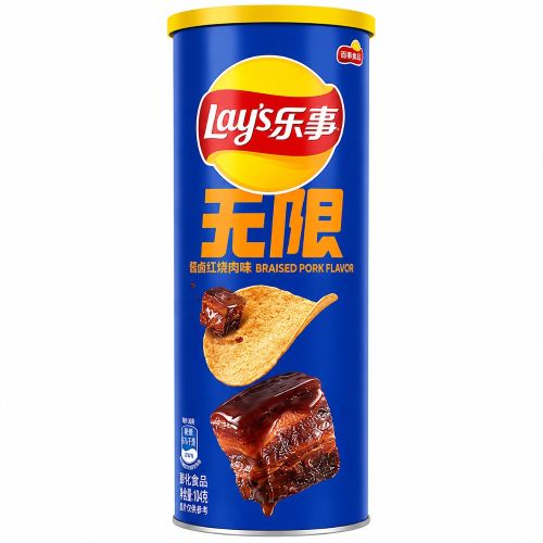 Lay's Stax Braised Pork Flavor 90g Chipsy o smaku duszonej wieprzowiny