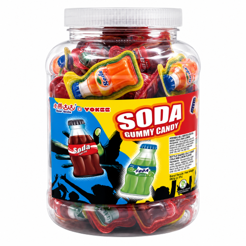 Deer Dada Soda Soft Gummy Candy 10g Pianki butelki o smaku owocowym