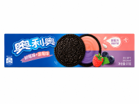 Oreo Double Blueberry & Raspberry Creme 97g Ciasteczka o smaku jagodowo- malinowym