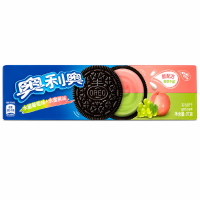 Oreo Double Grape & Peach Creme 97g Ciasteczka Oreo o smaku winogrona i brzoskwini