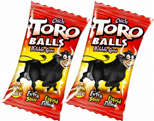 Gumy Toro eggs 6,5g Gumy Bycze jaja z kwaśnym nadzieniem o smaku owocowym
