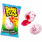 Dino Eggs Bubble Gum 6,9g Guma do Żucia "Jaja Dinozaura" z kwaśnym nadzieniem o smaku truskawkowym