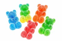 Żelki "Misie XXL" w cukrze 1kg o smaku owocowym