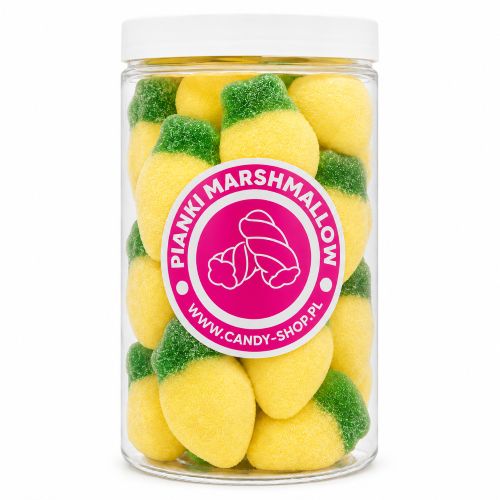 Kwaśne Pianko Żelki Cytrynki 90g o smaku cytrynowym