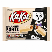 KitKat White Breaking Bones 292g Chrupiące wafelki "Łamane Kości" w kremie o smaku waniliowym Słodycze na Halloween