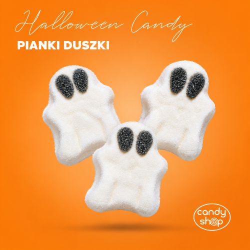 Pianki "Duszki" 900g o smaku waniliowym Słodycze na Halloween