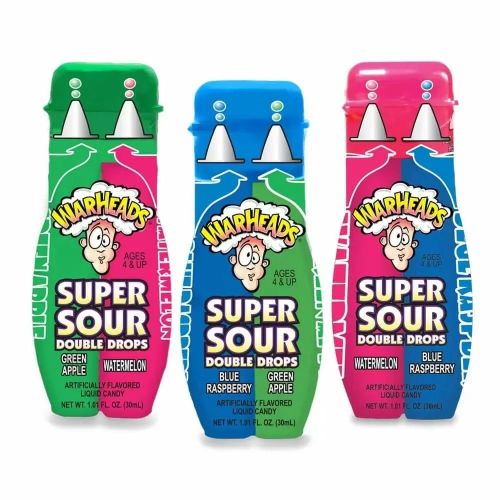 Warheads Double Drops Liquid Candy 30ml  Kwaśny żel o smaku owocowym