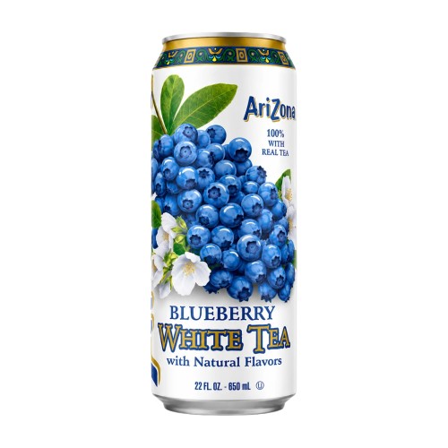 Arizona White Tea Blueberry 650 ml Napój o smaku białej herbaty i borówki amerykańskiej