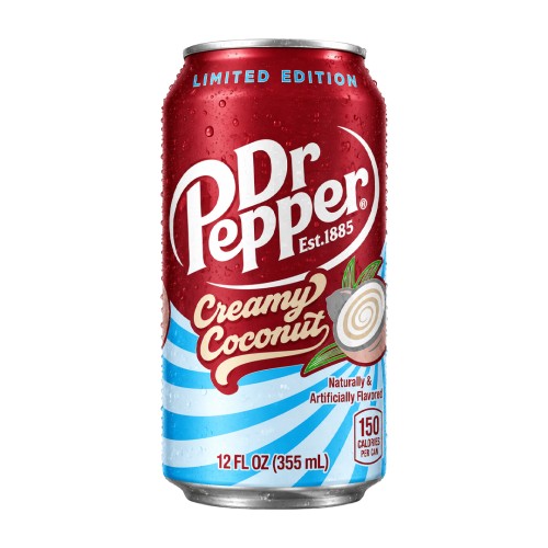 Dr Pepper Creamy Coconut 355ml Napój gazowany o kremowym smaku korzenno- kokosowym