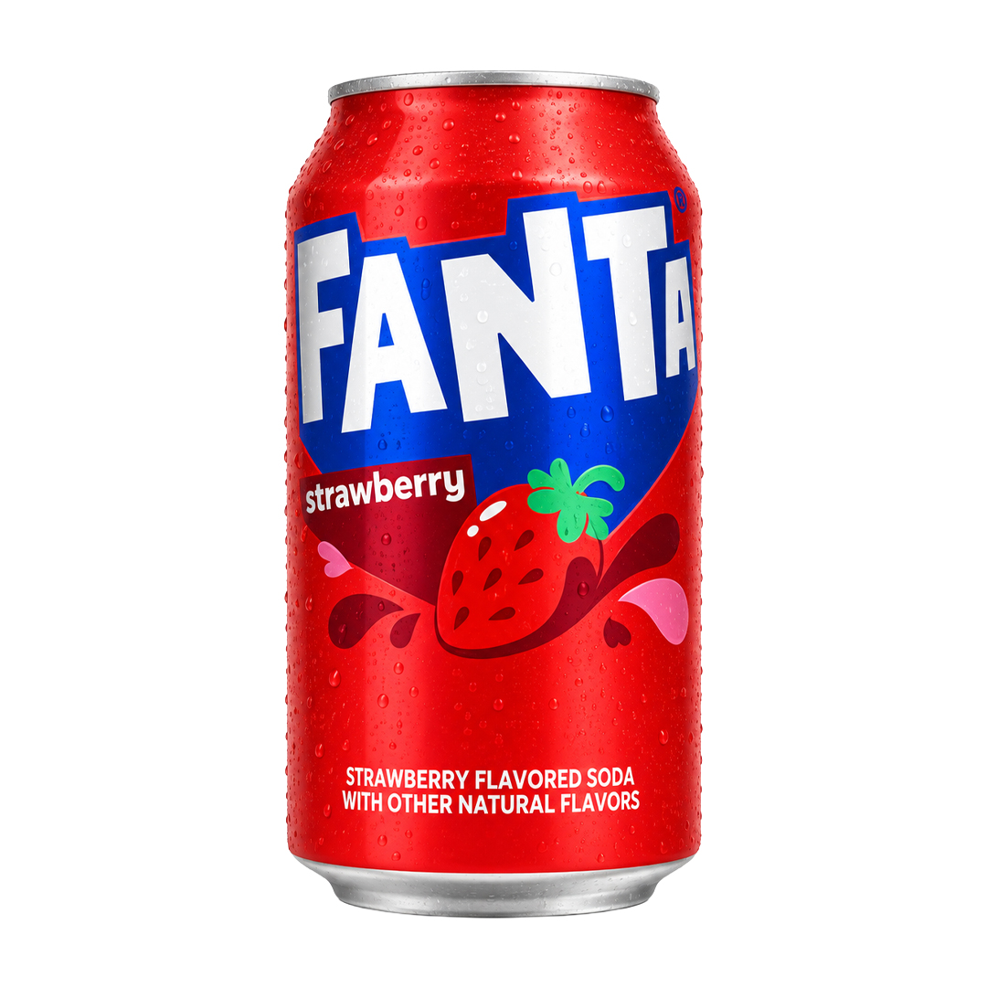 Fanta Strawberry 355ml Napój gazowany o smaku truskawkowym