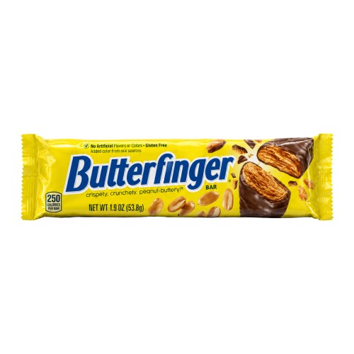 Butterfinger Bar 54 g Chrupiący baton o smaku kremu orzechowego i czekolady mlecznej