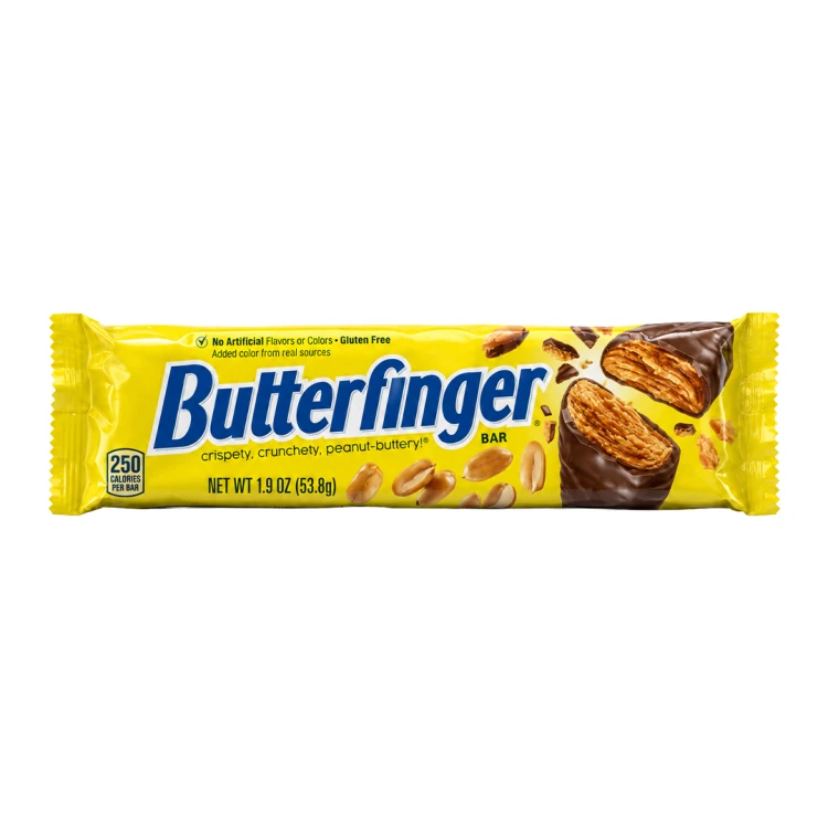 Butterfinger Bar 54 g Chrupiący baton o smaku kremu orzechowego i czekolady mlecznej