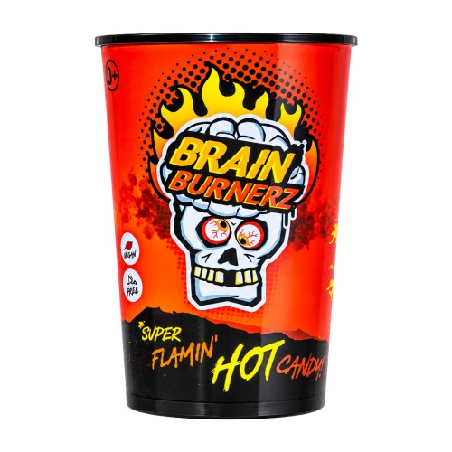 Brain Burnerz Super Flamin Hot 48g Ekstremalnie ostre cukierki z pikantnym proszkiem w środku