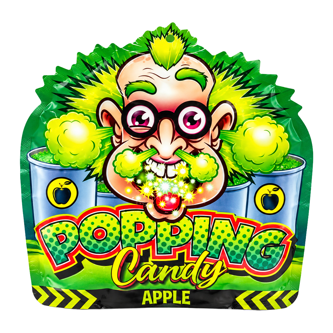 Dr. Sour Apple Popping Candy 15g Kwaśne cukierki strzelające o smaku jabłkowym