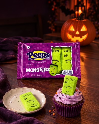 Peeps Marshmallow Monsters 42g Pianki "Potwory Frankenstein" o smaku waniliowym Słodycze na Halloween