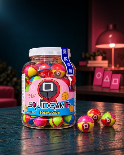 Deer Dada Squidgame Soft Gummy Candy 10g Żelka "Czapeczka Squidgame" o smaku brzoskwini i liczi