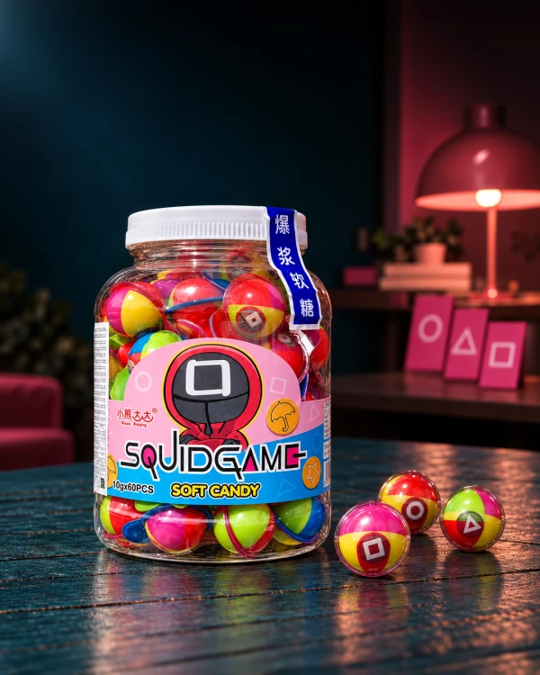 Deer Dada Squidgame Soft Gummy Candy 10g Żelka "Czapeczka Squidgame" o smaku brzoskwini i liczi