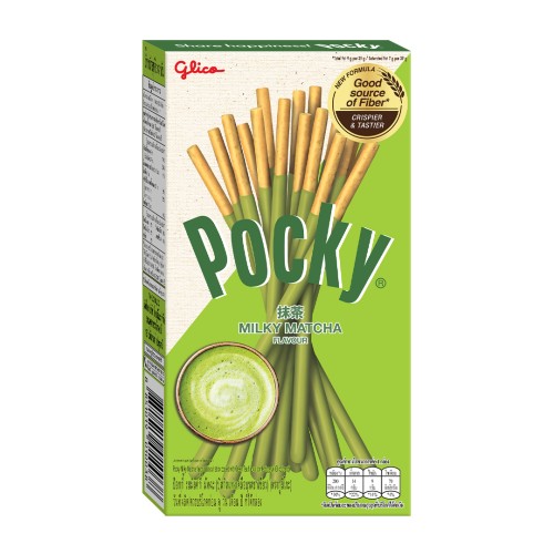 Pocky Milky Matcha 33g Paluszki o smaku zielonej herbaty matcha
