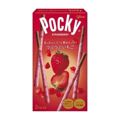 Pocky Tubu Tubu Strawberry  flavour 55g Chrupiące paluszki w polewie o smaku truskawkowym