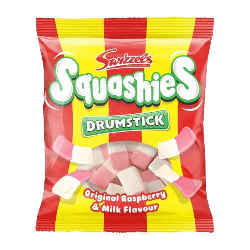 Swizzels Squashies Original Raspberry & Milk 120g Żelki piankowe o smaku malinowo- mlecznym