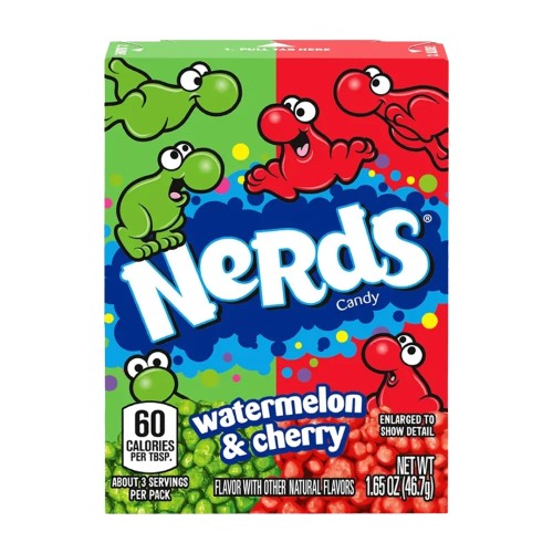 Nerds Watermelon & Cherry 46,7g Cukierki o smaku arbuza i wiśni