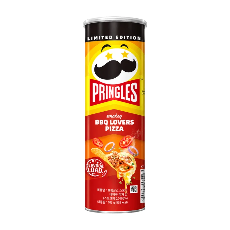 Pringles BBQ Lovers Pizza 102g Chipsy o smaku pizzy z sosem BBQ