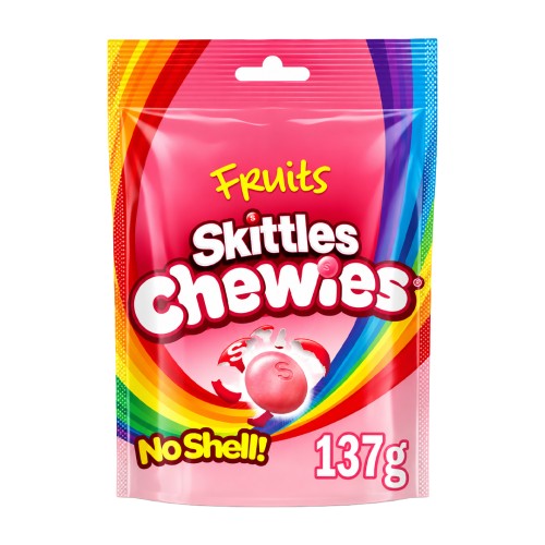 Skittles Fruit Chewies 137g Cukierki do żucia bez skorupki o smaku owocowym