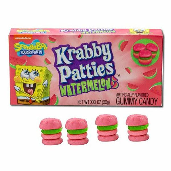 SpongeBob Gummy Krabby Patties Watermelon 72g Żelki "burgery" o smaku arbuzowym