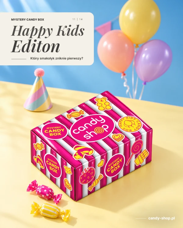 Happy Kids Candy Mystery Box Pudełko Niespodzianka dla Dzieci Surprise Box Słodycze Prezent