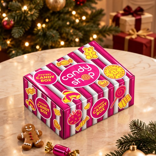 Christmas Candy Mystery Box Świąteczne Pudełko Niespodzianka Prezent na Boże Narodzenie Surprise Box