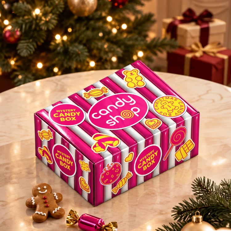 Christmas Candy Mystery Box Świąteczne Pudełko Niespodzianka Prezent na Boże Narodzenie Surprise Box