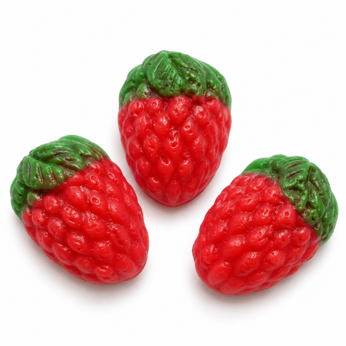 Żelki ''Truskawki z nadzieniem'' o smaku truskawkowym 800g (75szt.)