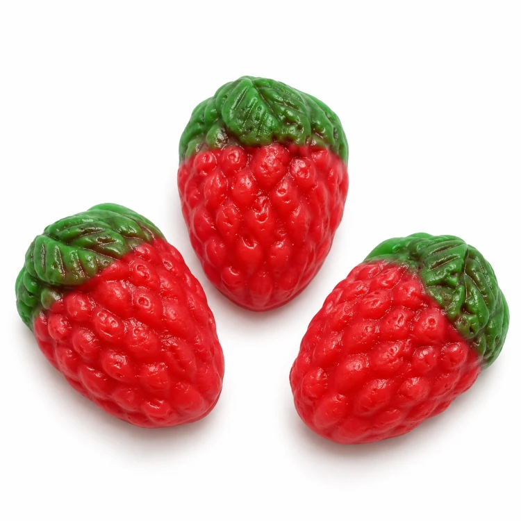 Żelki ''Truskawki z nadzieniem'' o smaku truskawkowym 800g (75szt.)