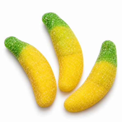 Żelki ''Banany z nadzieniem'' o smaku bananowym 800g (75szt.)